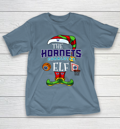 Charlotte Hornets Christmas ELF Funny NBA T-Shirt 6