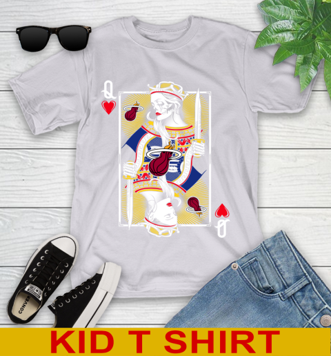 NBA Basketball Miami Heat The Queen Of Hearts Card Shirt Youth T-Shirt 4