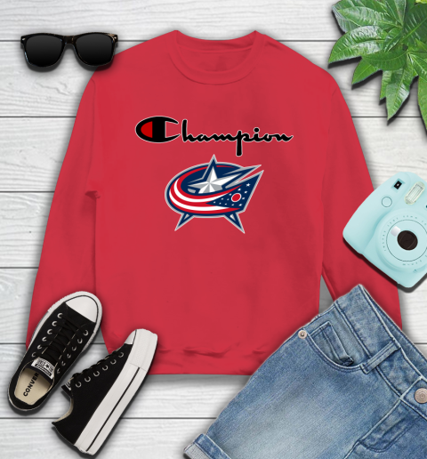 NHL Hockey Columbus Blue Jackets Champion Shirt Youth Sweatshirt 5