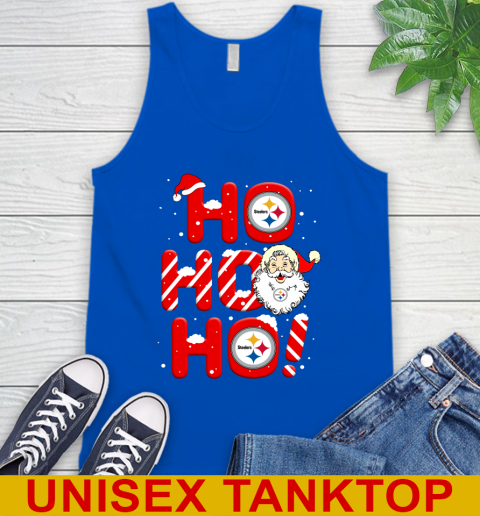 Pittsburgh Steelers NFL Football Ho Ho Ho Santa Claus Merry Christmas Shirt Tank Top 4