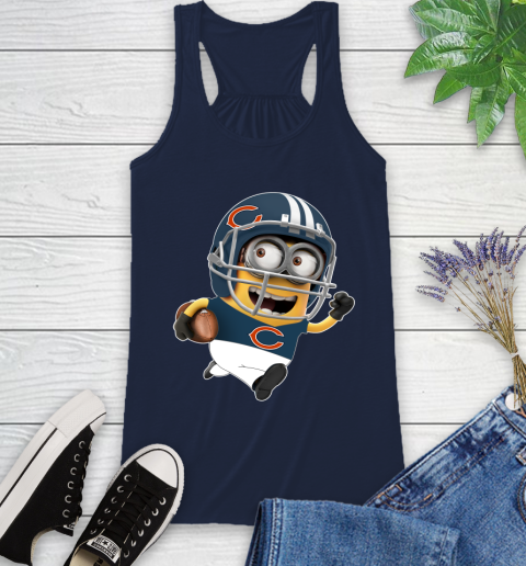 NFL Chicago Bears Minions Disney Football Sports Racerback Tank 12