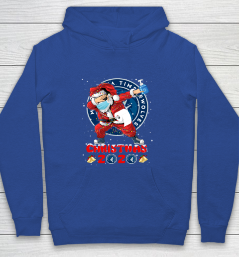 Minnesota Timberwolves Funny Santa Claus Dabbing Christmas 2020 NBA Youth Hoodie 6