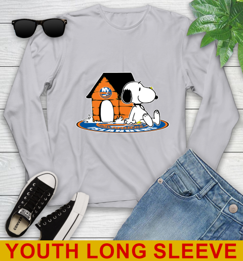 NHL Hockey New York Islanders Snoopy The Peanuts Movie Shirt Youth Long Sleeve 6