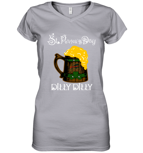 NFL Buffalo Bills St Patrick's Day Dilly Dilly Beer Football Sports pZYwnrPRuyR women v neck t shirt 39 95 151514 front sport grey