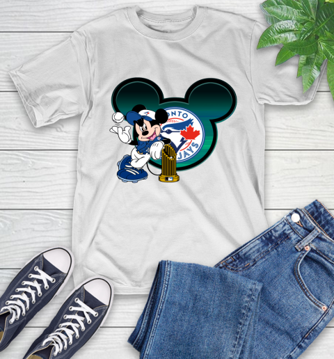 MLB Toronto Blue Jays The Commissioner's Trophy Mickey Mouse Disney T-Shirt