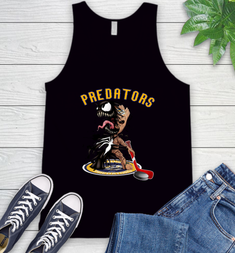 NHL Nashville Predators Hockey Venom Groot Guardians Of The Galaxy Tank Top 2
