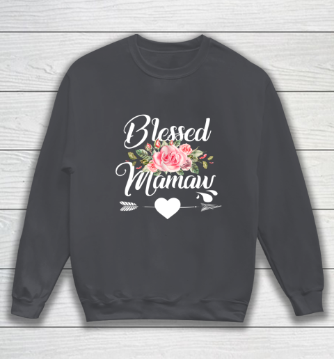 Blessed Mamaw Thanksgiving Christmas Floral Gift For Grandma Sweatshirt 4