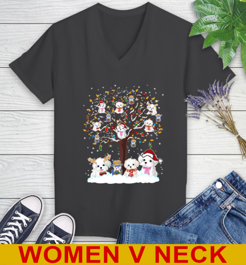 Bichon Frise dog pet lover light christmas tree shirt 80