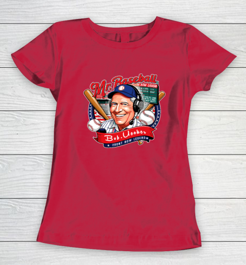 Bob Uecker  Mr Baseball Front Row Legend Funny Women's T-Shirt 7