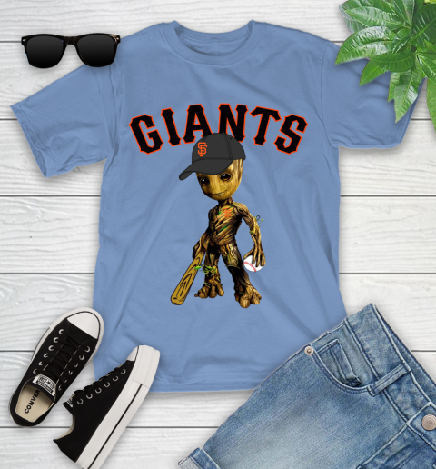 MLB San Francisco Giants Groot Guardians Of The Galaxy Baseball Youth T-Shirt 11