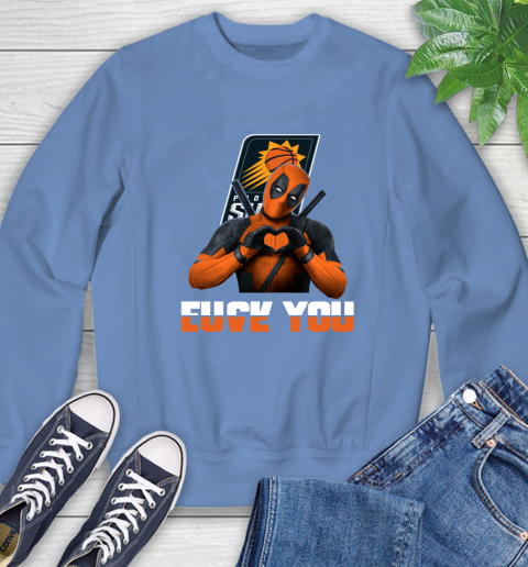 NBA Phoenix Suns Deadpool Love You Fuck You Basketball Sports Sweatshirt 11