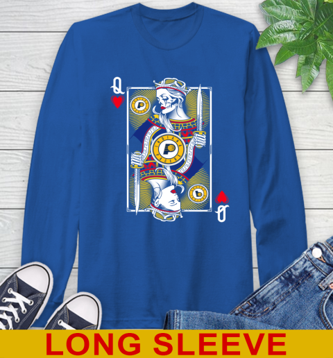 NBA Basketball Indiana Pacers The Queen Of Hearts Card Shirt Long Sleeve T-Shirt 11