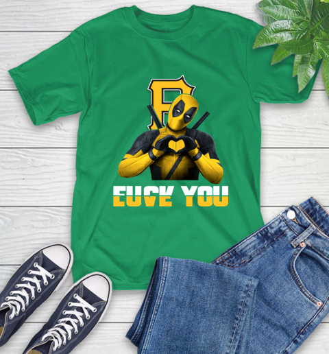 MLB Pittsburgh Pirates Deadpool Love You Fuck You Baseball Sports T-Shirt 7