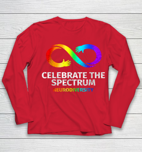 Neurodiversity Celebrate Spectrum Infinity Autism Awareness Youth Long Sleeve 8