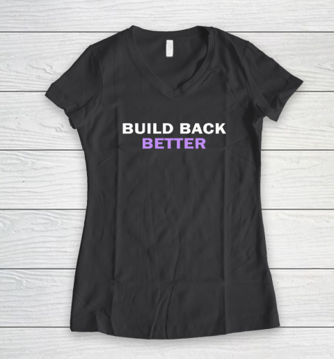 Build Back Better Women's V-Neck T-Shirt 4
