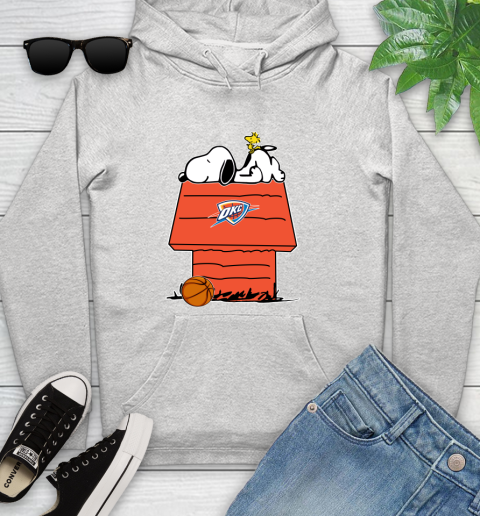 Oklahoma City Thunder NBA Basketball Snoopy Woodstock The Peanuts Movie Youth Hoodie