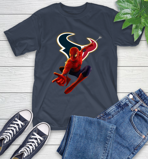 NFL Spider Man Avengers Endgame Football Houston Texans T-Shirt 4