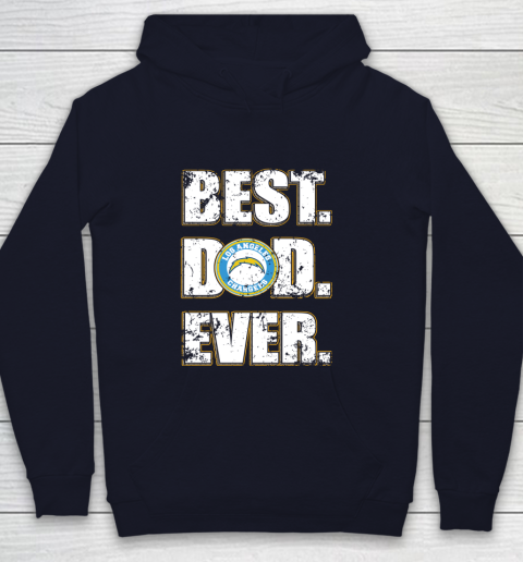 NFL Los Angeles Chargers Football Best Dad Ever Family Shirt Youth Hoodie 2