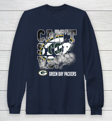 NFL Green Bay Packers Can't Stop Vs Long Sleeve T-Shirt 2