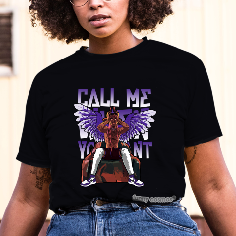 Air Jordan 1 Court Purple Matching Sneaker Tshirt Call Me When You Want V2 Purple and White Jordan Tshirt