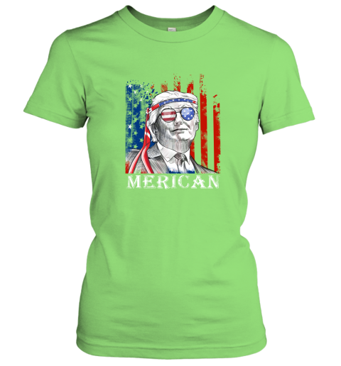 yl3e merica donald trump 4th of july american flag shirts ladies t shirt 20 front lime