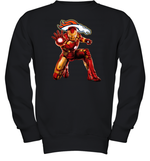 NFL Iron Man Denver Broncos Youth Hoodie - Rookbrand