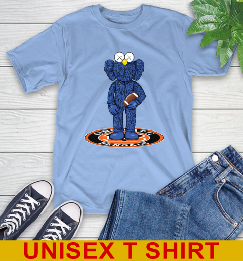 NFL Football Cincinnati Bengals Kaws Bff Blue Figure Shirt T-Shirt 11