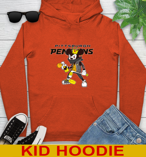 Pittsburgh Penguins NHL Hockey Mickey Peace Sign Sports Youth Hoodie - Image 6