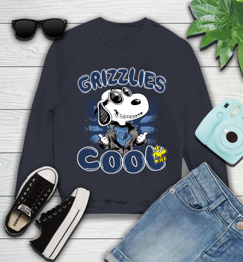 NBA Basketball Memphis Grizzlies Cool Snoopy Shirt Youth Sweatshirt 2