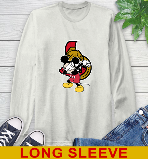 Ottawa Senators NHL Hockey Dabbing Mickey Disney Sports Long Sleeve T-Shirt 12