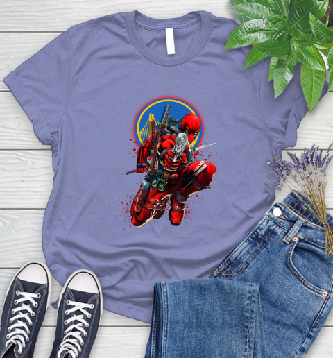 NBA Deadpool Marvel Comics Sports Basketball Golden State Warriors Women's T-Shirt 11