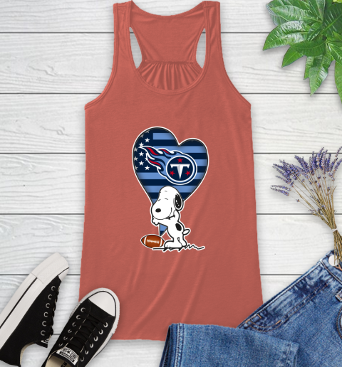 Tennessee Titans NFL Football The Peanuts Movie Adorable Snoopy Racerback Tank 4