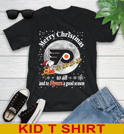 Philadelphia Flyers Merry Christmas To All And To Flyers A Good Season NHL Hockey Sports Youth T-Shirt
