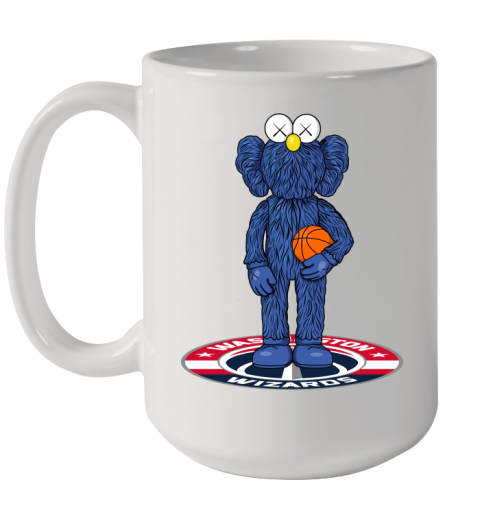 NBA Basketball Washington Wizards Kaws Bff Blue Figure Shirt Ceramic Mug 15oz