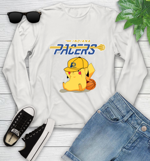 NBA Pikachu Basketball Sports Indiana Pacers Youth Long Sleeve 12