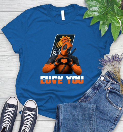 NBA Phoenix Suns Deadpool Love You Fuck You Basketball Sports Women's T-Shirt 12