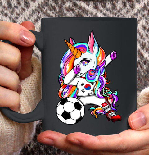 Dabbing Unicorn South Korea Soccer Fans Jersey Flag Football Ceramic Mug 11oz