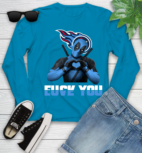 NHL Tennessee Titans Deadpool Love You Fuck You Football Sports Youth Long Sleeve 8