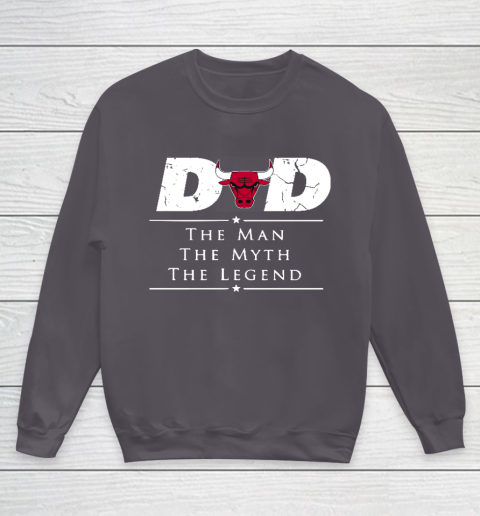 Chicago Bulls NBA Basketball Dad The Man The Myth The Legend Youth Sweatshirt 5