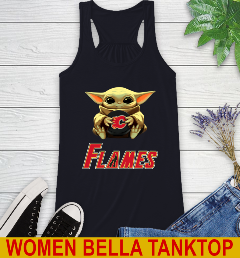 NHL Hockey Calgary Flames Star Wars Baby Yoda Shirt 46