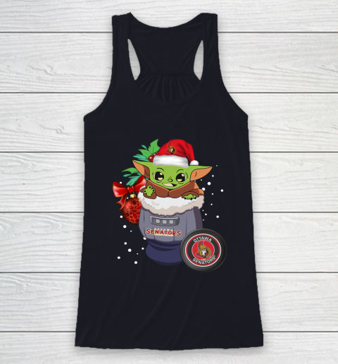 Ottawa Senators Christmas Baby Yoda Star Wars Funny Happy NHL Racerback Tank 8