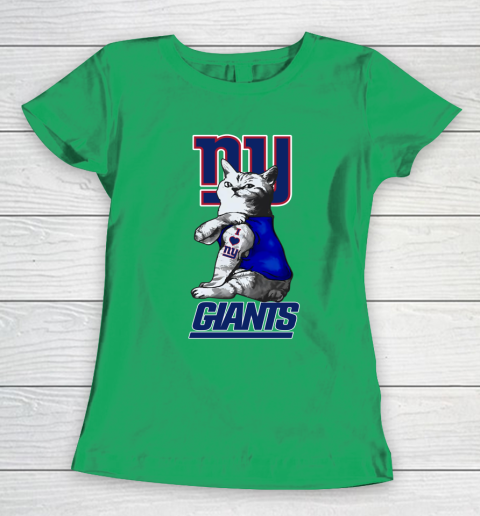 NFL Football My Cat Loves New York Giants Women's T-Shirt 5