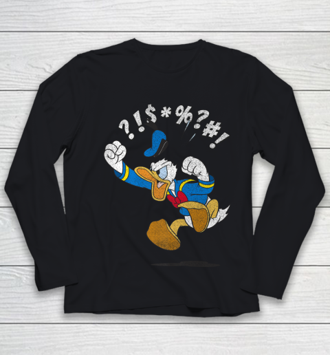 Disney Mickey And Friends Donald Angry Jump Youth Long Sleeve