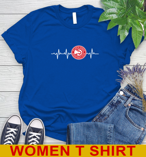 Atlanta Hawks NBA Basketball Heart Beat Shirt Women's T-Shirt 10