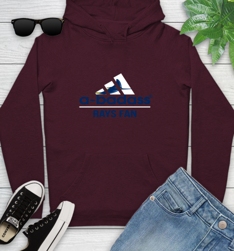 MLB A Badass Tampa Bay Rays Fan Adidas Baseball Sports Youth Hoodie 7