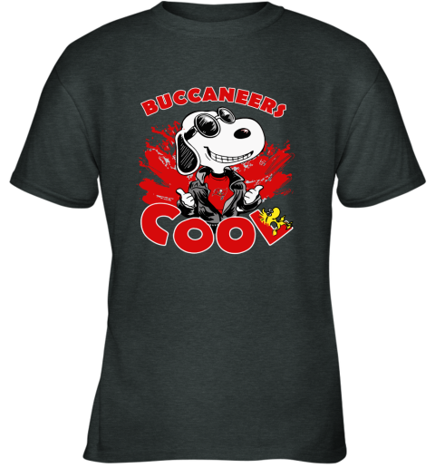 pnby tampa bay buccaneers snoopy joe cool were awesome shirt youth t shirt 26 front dark heather