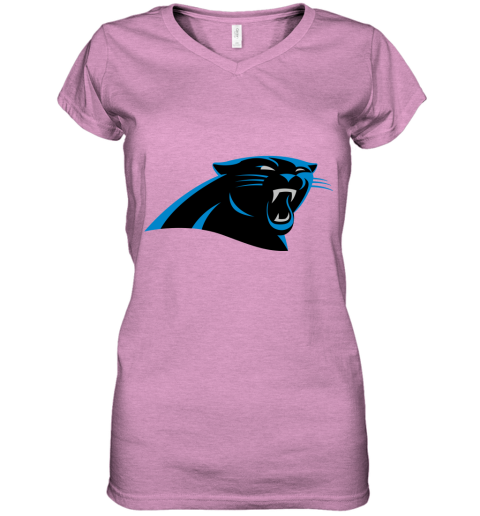 wtww panthers nfl pro line by fanatics branded gray victory women v neck t shirt 39 front heather radiant orchid