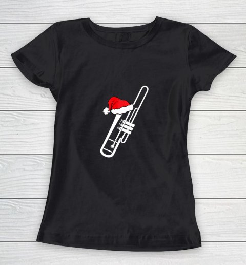 Christmas Gift Trombone Santa Trombone Funny Xmas Pajama Women's T-Shirt