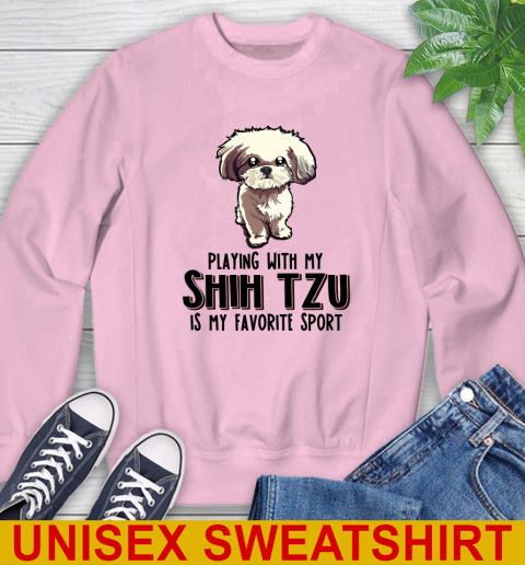 Playing with my shih tzu is my favorite sport 33