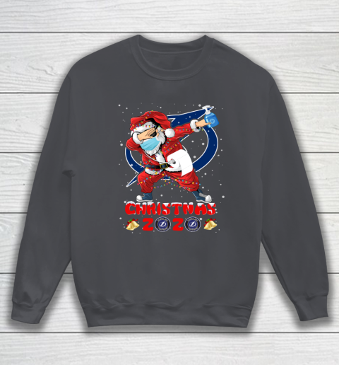 Tampa Bay Lightning Funny Santa Claus Dabbing Christmas 2020 NHL Sweatshirt 4